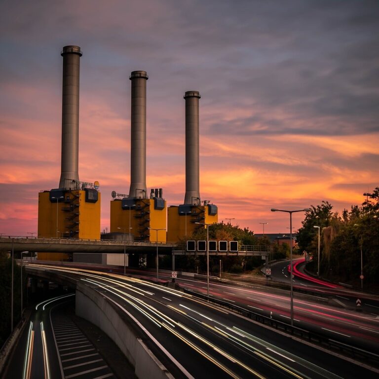 factory smokestacks in europe